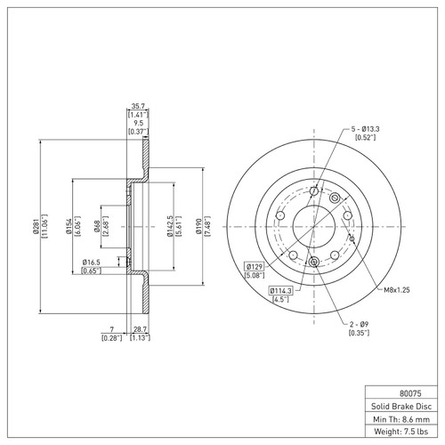 DFC GEOSPEC Coated Rotor - Blank 604-80075