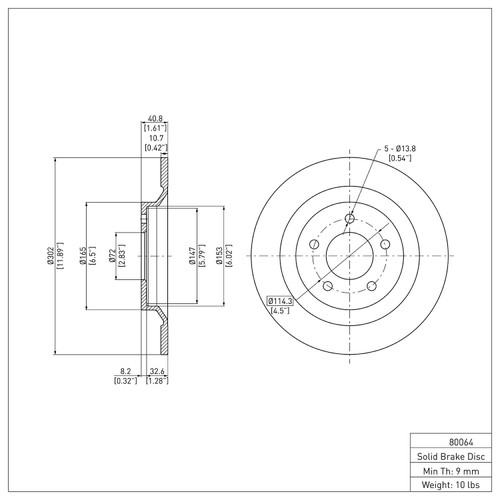 DFC GEOSPEC Coated Rotor - Blank 604-80064