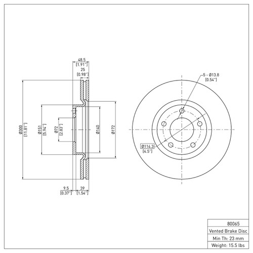 DFC GEOSPEC Coated Rotor - Blank 604-80065