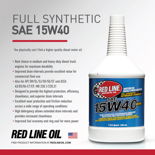 Red Line 15W40 Diesel Oil - Gallon