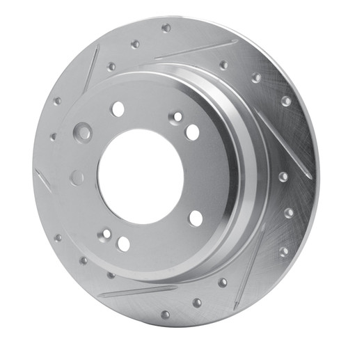 DFC Brake Rotor - Drilled and Slotted - Silver 631-03029L