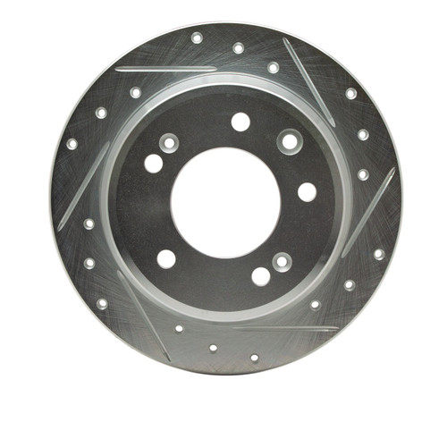 DFC Brake Rotor - Drilled and Slotted - Silver 631-03029R