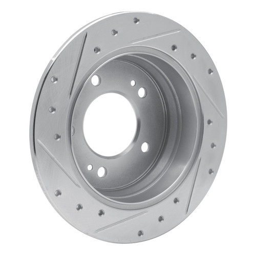 DFC Brake Rotor - Drilled and Slotted - Silver 631-03029R