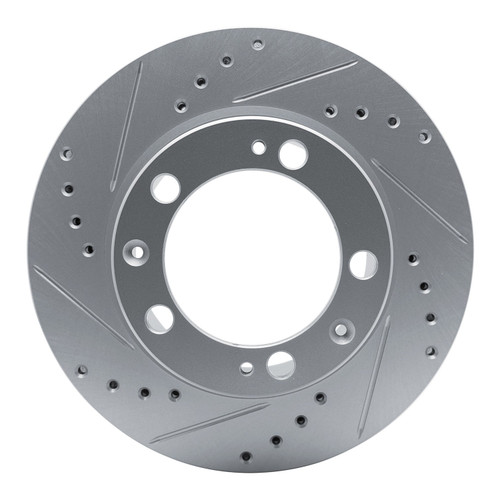 DFC Brake Rotor - Drilled and Slotted - Silver 631-02019L