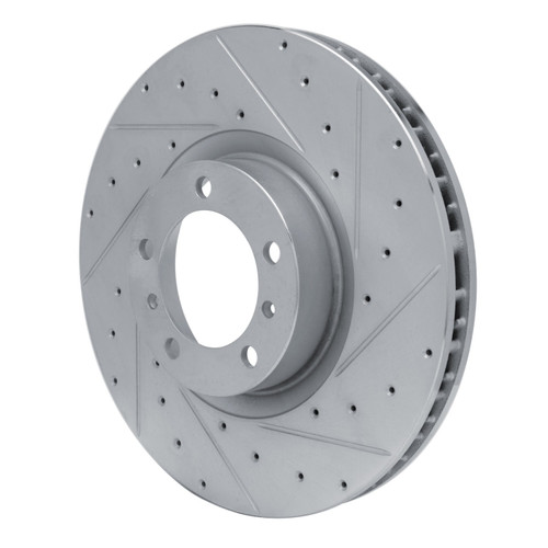 DFC Brake Rotor - Drilled and Slotted - Silver 631-02085D