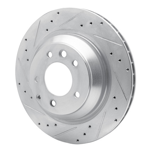 DFC Brake Rotor - Drilled and Slotted - Silver 631-02089L