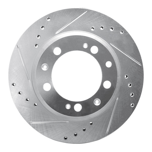 DFC Brake Rotor - Drilled and Slotted - Silver 631-02020L