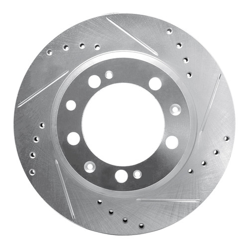 DFC Brake Rotor - Drilled and Slotted - Silver 631-02020R