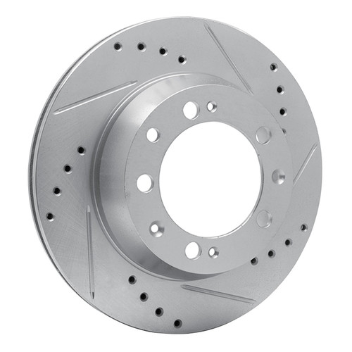 DFC Brake Rotor - Drilled and Slotted - Silver 631-02020R