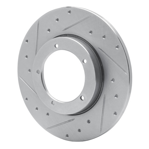 DFC Brake Rotor - Drilled and Slotted - Silver 631-02000L