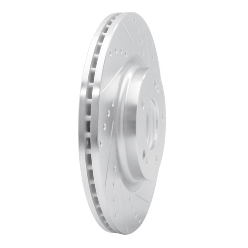 DFC Brake Rotor - Drilled and Slotted - Silver 631-03066R