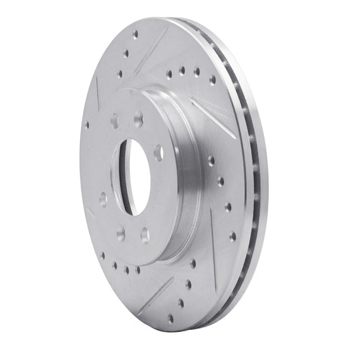 DFC Brake Rotor - Drilled and Slotted - Silver 631-03042L