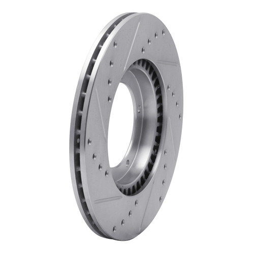 DFC Brake Rotor - Drilled and Slotted - Silver 631-02001R