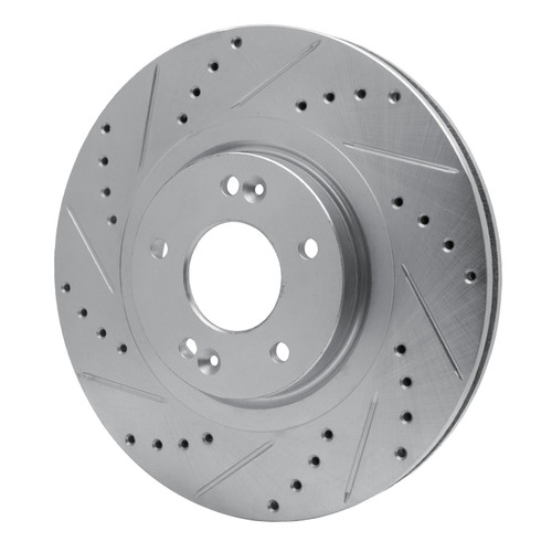 DFC Brake Rotor - Drilled and Slotted - Silver 631-03053L