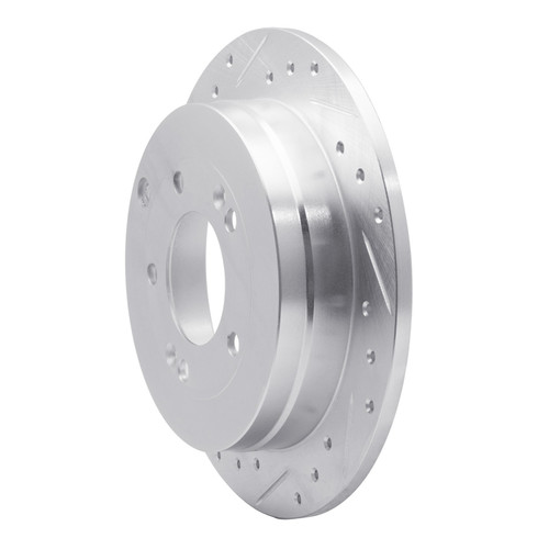 DFC Brake Rotor - Drilled and Slotted - Silver 631-03022L