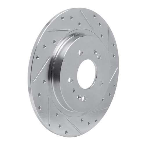 DFC Brake Rotor - Drilled and Slotted - Silver 631-03060R