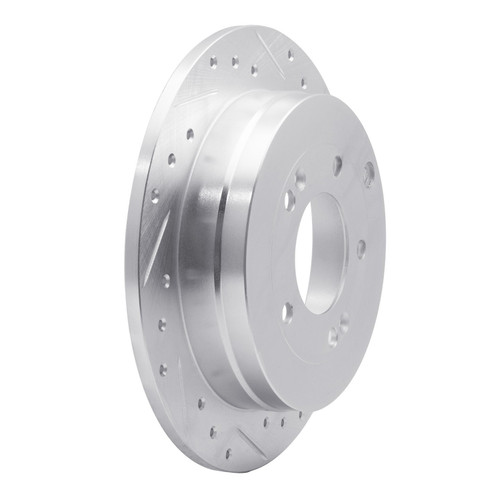 DFC Brake Rotor - Drilled and Slotted - Silver 631-03022R