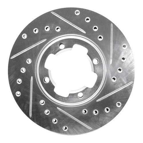 DFC Brake Rotor - Drilled and Slotted - Silver 631-13031R