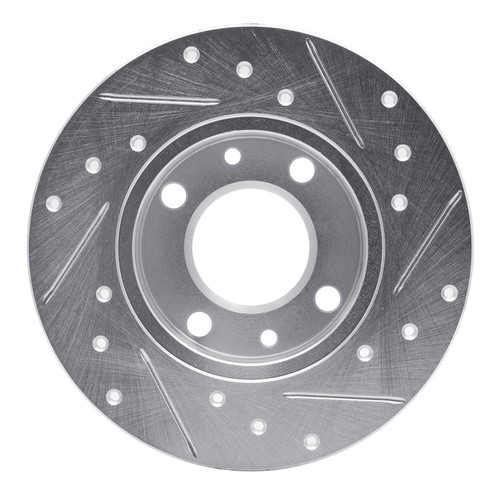 DFC Brake Rotor - Drilled and Slotted - Silver 631-07000L