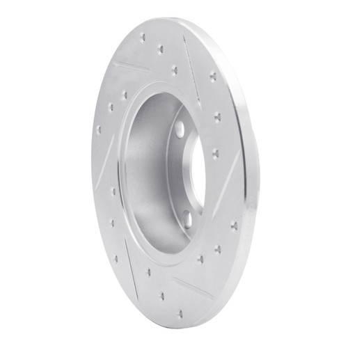 DFC Brake Rotor - Drilled and Slotted - Silver 631-07000L