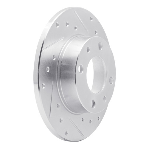 DFC Brake Rotor - Drilled and Slotted - Silver 631-07000R