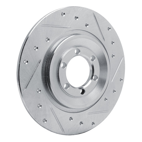 DFC Brake Rotor - Drilled and Slotted - Silver 631-16003R