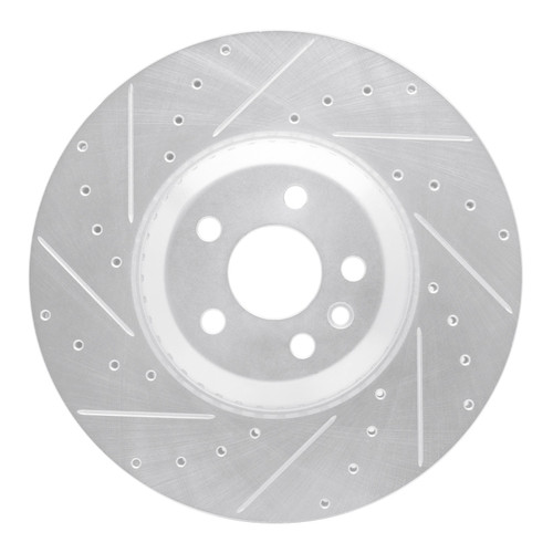 DFC Brake Rotor - Drilled and Slotted - Silver 631-11033L