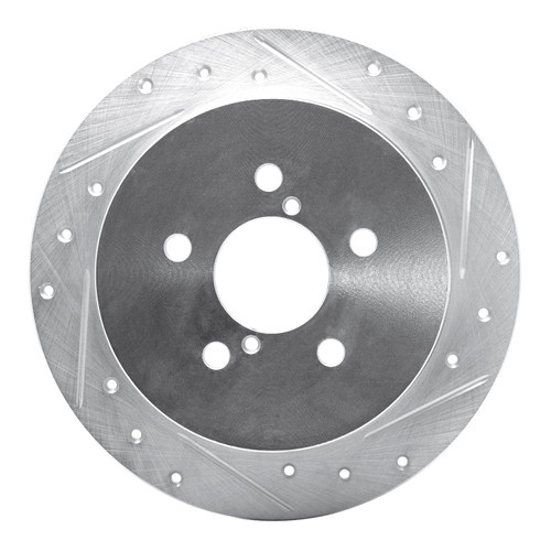 DFC Brake Rotor - Drilled and Slotted - Silver 631-13020R