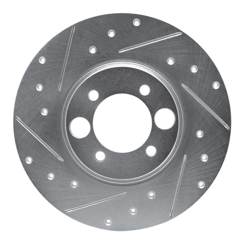 DFC Brake Rotor - Drilled and Slotted - Silver 631-20000L