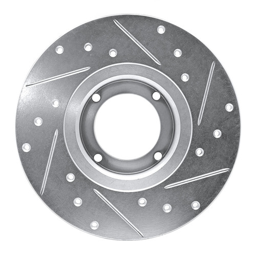 DFC Brake Rotor - Drilled and Slotted - Silver 631-13030L