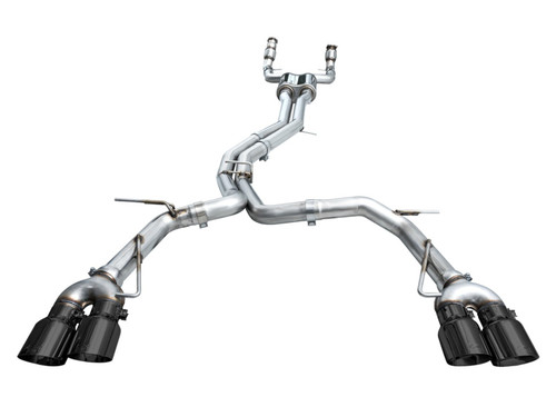 AWE Tuning AWE Track Edition Exhaust for Audi C8 S6/S7 - Diamond Black Tips