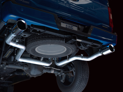 AWE Tuning AWE 0FG Dual Split Rear Exhaust for '21+ Ford F-150 - 5" Chrome Silv