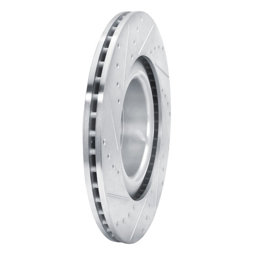 DFC Brake Rotor - Drilled and Slotted - Silver 631-26007R