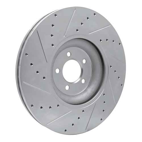 DFC Brake Rotor - Drilled and Slotted - Silver 631-20026R