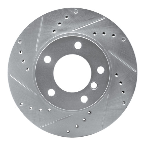 DFC Brake Rotor - Drilled and Slotted - Silver 631-31027L