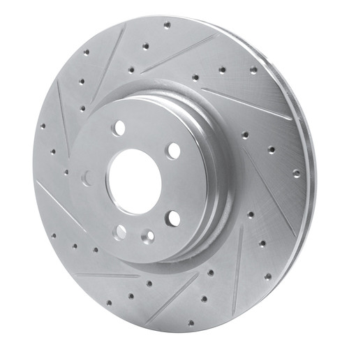 DFC Brake Rotor - Drilled and Slotted - Silver 631-26001L