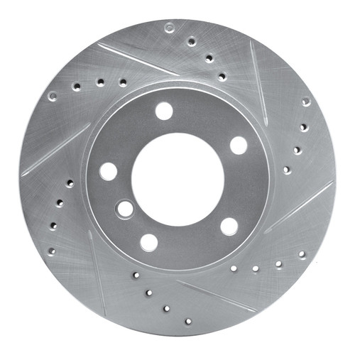 DFC Brake Rotor - Drilled and Slotted - Silver 631-31027R
