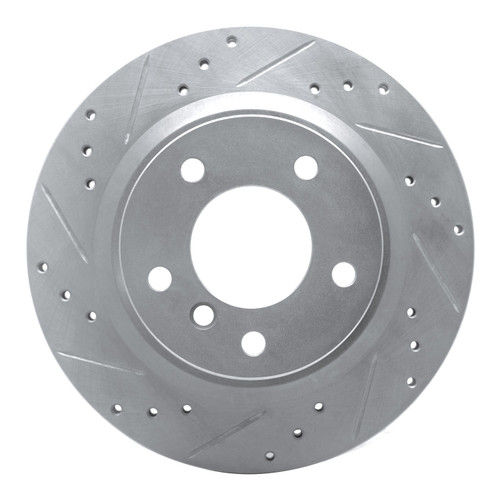DFC Brake Rotor - Drilled and Slotted - Silver 631-31088L