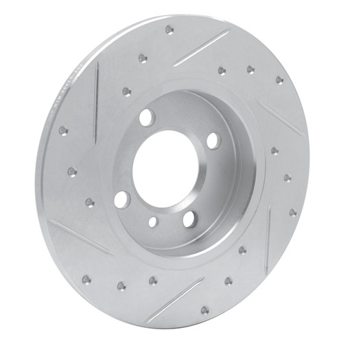 DFC Brake Rotor - Drilled and Slotted - Silver 631-31009R