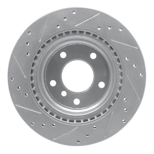 DFC Brake Rotor - Drilled and Slotted - Silver 631-31088R