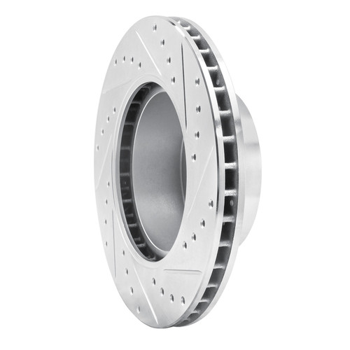 DFC Brake Rotor - Drilled and Slotted - Silver 631-31012L