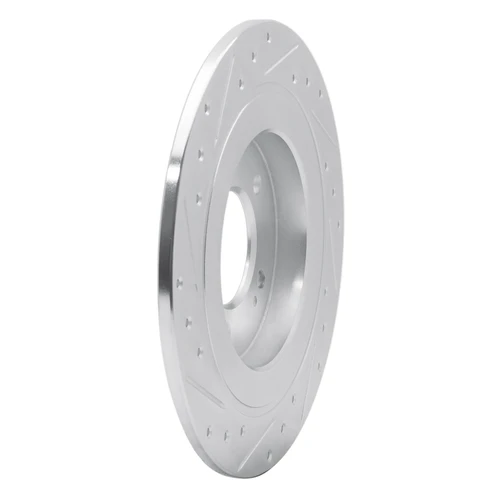 DFC Brake Rotor - Drilled and Slotted - Silver 631-21036R