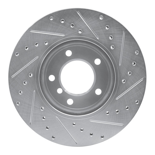 DFC Brake Rotor - Drilled and Slotted - Silver 631-31067L