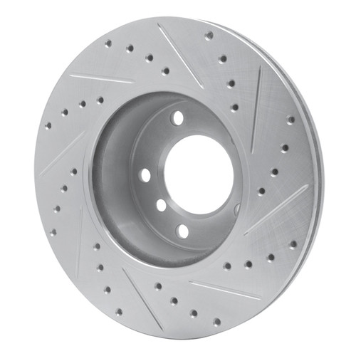 DFC Brake Rotor - Drilled and Slotted - Silver 631-31067L
