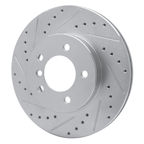 DFC Brake Rotor - Drilled and Slotted - Silver 631-31046L