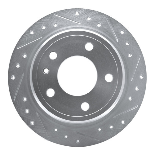 DFC Brake Rotor - Drilled and Slotted - Silver 631-31015R