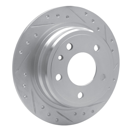 DFC Brake Rotor - Drilled and Slotted - Silver 631-31015R
