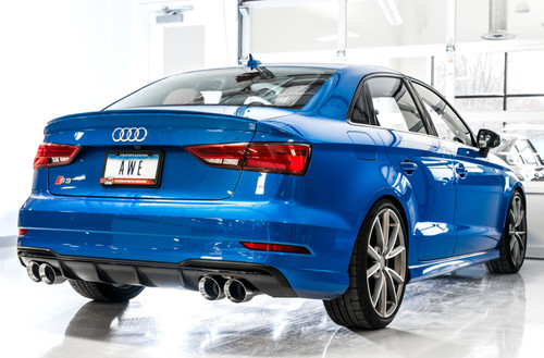 AWE Tuning AWE SwitchPath™ Exhaust for Audi 8V S3 - Chrome Silver Tips, 102mm
