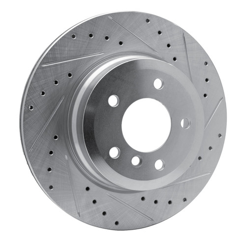 DFC Brake Rotor - Drilled and Slotted - Silver 631-31090R