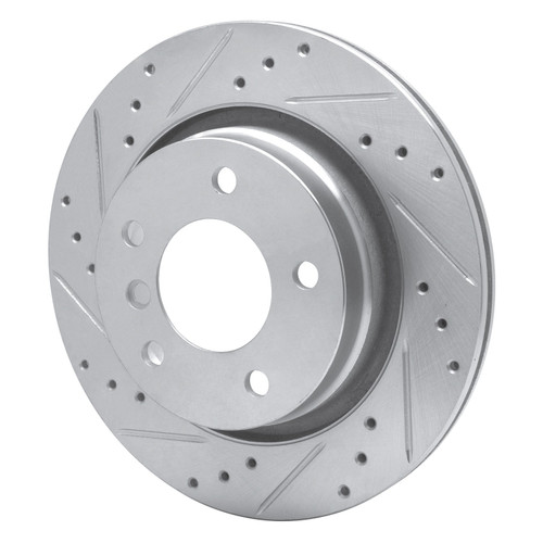 DFC Brake Rotor - Drilled and Slotted - Silver 631-31047L